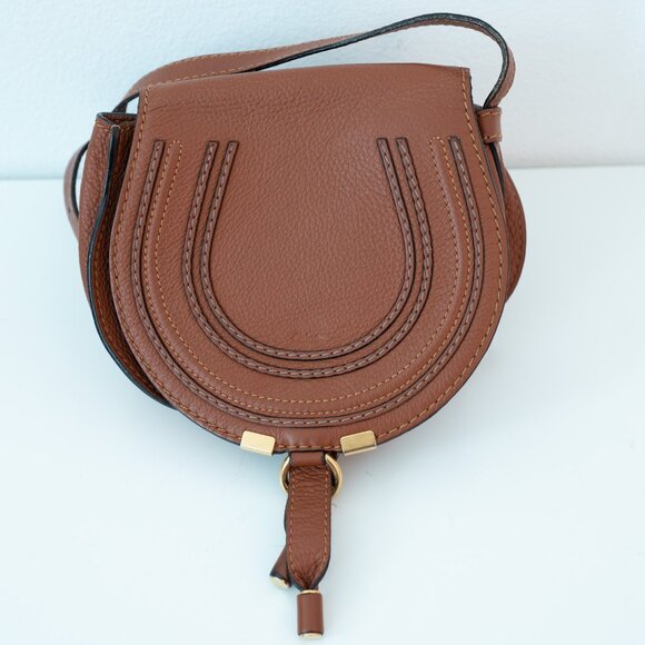 Chloe Small Marcie Saddle Bag in Grained Leather - Picture 13 of 15